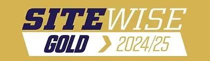Epoxy Flooring Auckland SiteWise Gold 2024/25 certified badge proving excellence in health and safety standards.